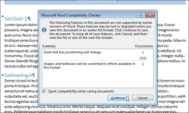 Click continue