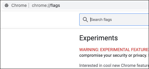 Nhập từ khóa “chrome://flags”