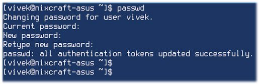 Linux thay đổi mật khẩu người dùng bằng passwd