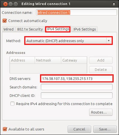 Chọn địa chỉ ở mục Method là Automatic (DHCP) addresses only