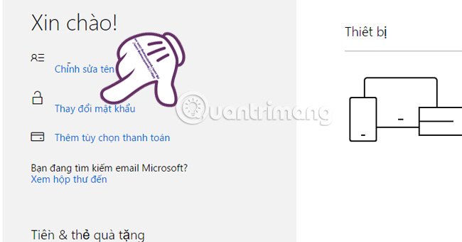 Thay mật khẩu cho tài khoản Hotmail