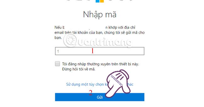 Thay mật khẩu cho tài khoản Hotmail