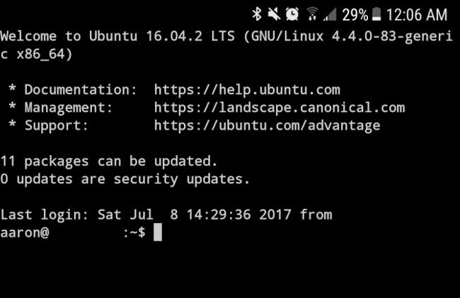 Dòng lệnh Linux trên Android