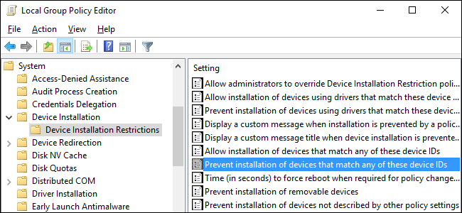 ngăn Windows tự động update driver