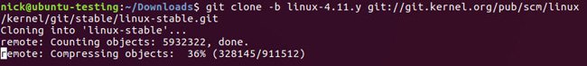 Nhân bản Linux kernel Source từ Git