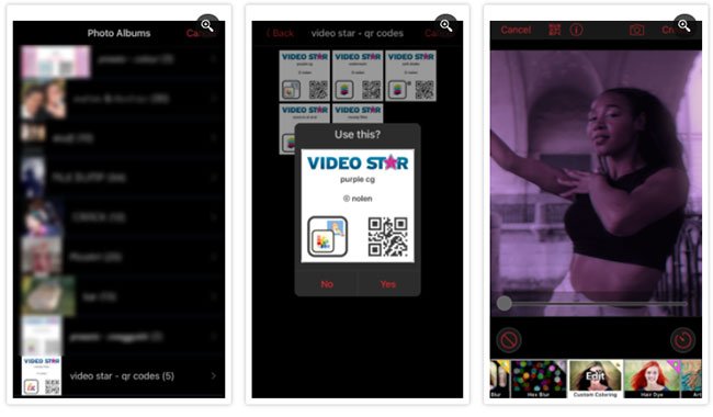 Tìm mã QR bạn muốn sử dụng và nhấn Yes