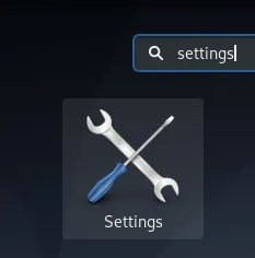 Truy cập Settings thông qua tìm kiếm Application Launcher