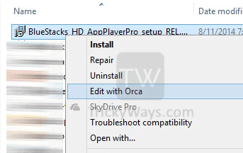  chọn Edit with Orca
