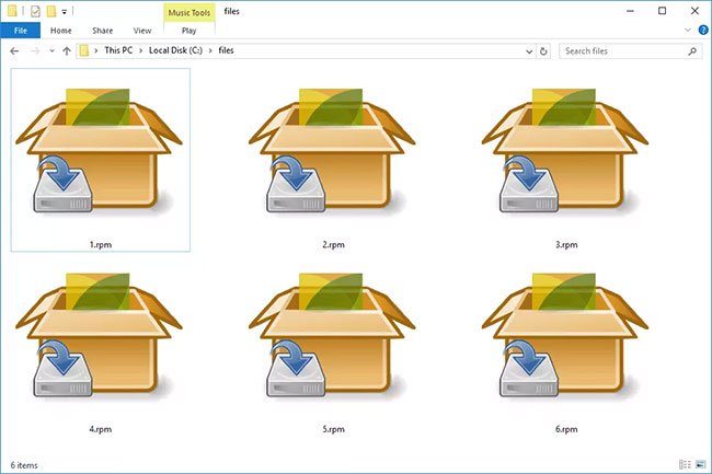 Loại file RPM chủ yếu được liên kết với LINUX Package