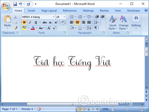 Nhập nội dung vào Word