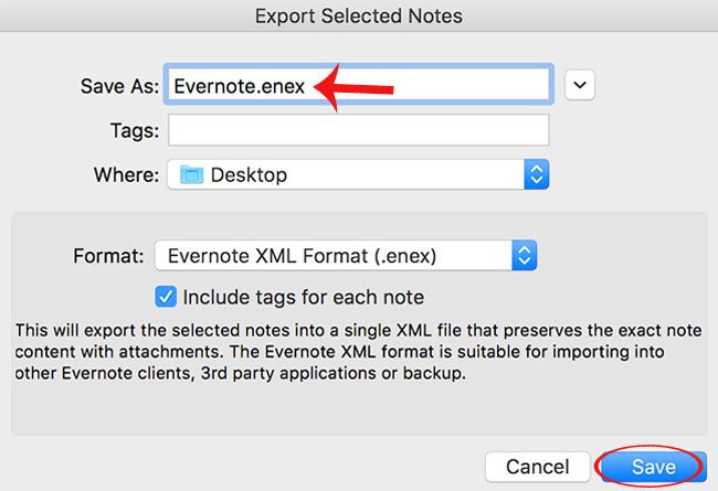 Cách chuyển ghi chú từ Evernote sang Notes của Mac