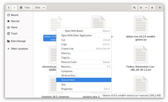 Mở file ISO