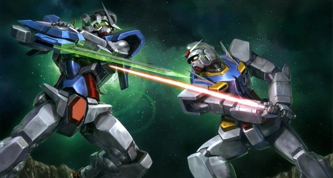 Cảnh chiến đấu của các Gundam trong phim