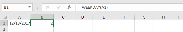 Hàm WEEKDAY