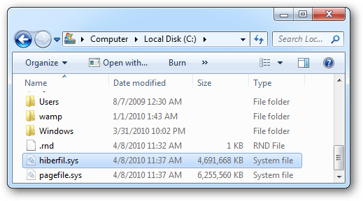  xóa file Hiberfil.sys