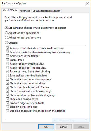 Adjust for best performance