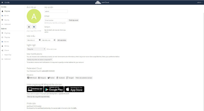 Hướng dẫn sử dụng OwnCloud - Ảnh 5.