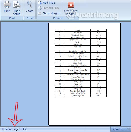 In Excel