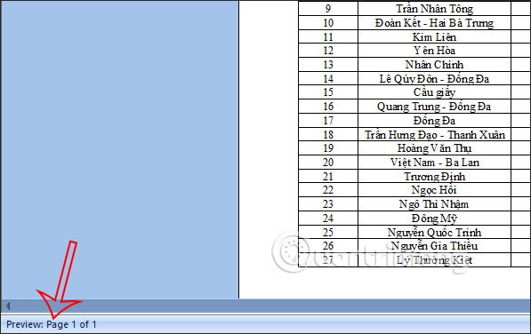 In 2 trang Excel thành 1 mặt