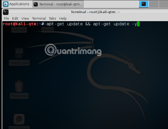Cài đặt VMware Tools trên Kali Linux bước 1