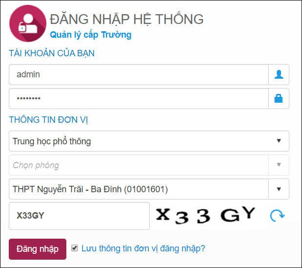 Thông tin giáo viên 