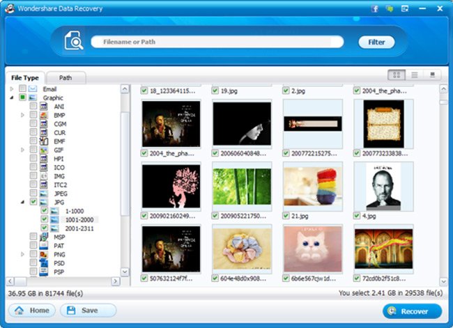 Wondershare Data Recovery khôi phục dữ liệu