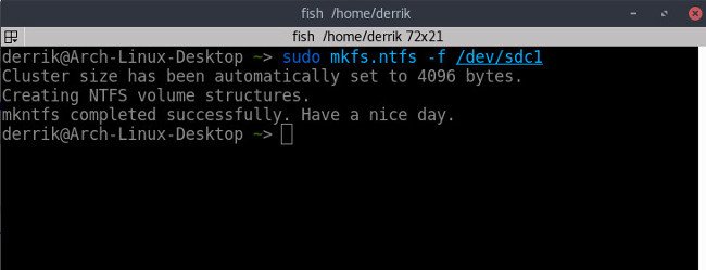 Tạo một file hệ thống mới