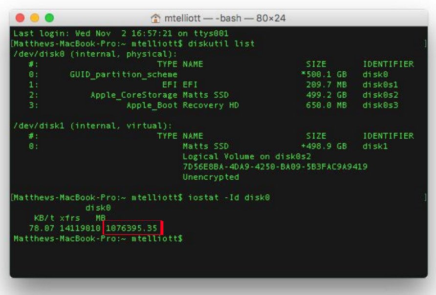 Kiểm tra tuổi thọ của ổ cứng SSD trên Mac OS