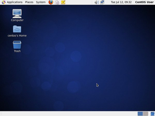Giao diện hệ điều hành CentOS