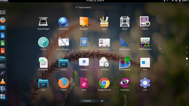 Giao diện Fedora