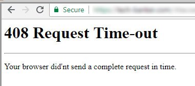 Lỗi 408 Request Timeout