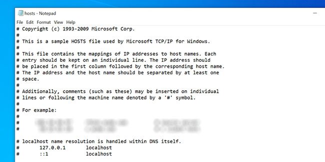 Kiểm tra file hosts
