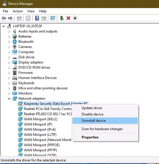 Bấm vào Uninstall