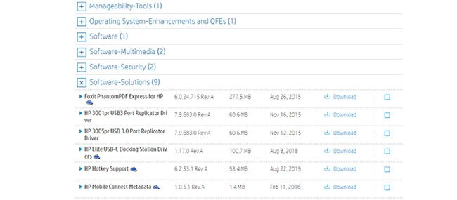 Tìm HP Hotkey Support và nhấp vào Download