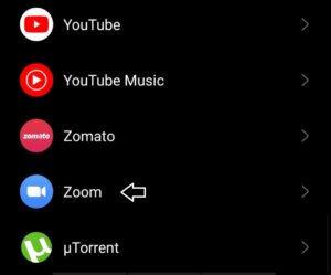 Nhấp vào ứng dụng Zoom