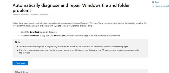 Sử dụng Microsoft Hotfix