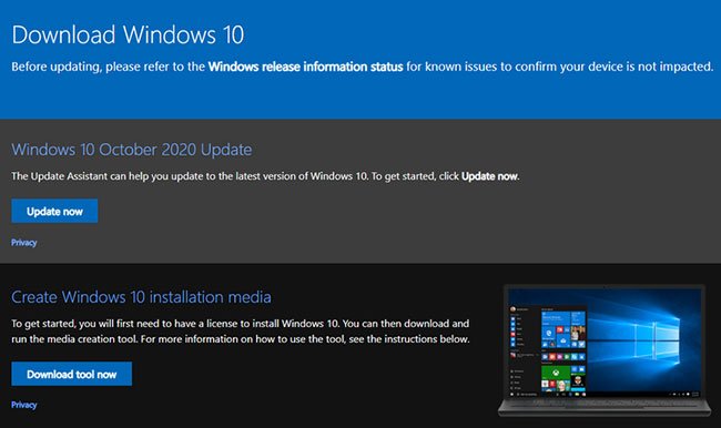 Cài đặt phiên bản Windows mới nhất theo cách thủ công