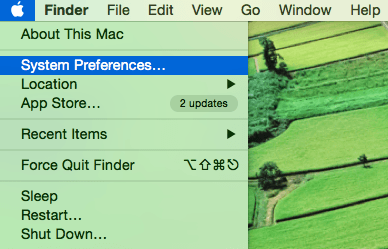chọn System Preferences