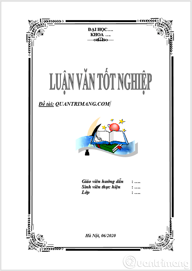 Mẫu bìa Word đẹp 18