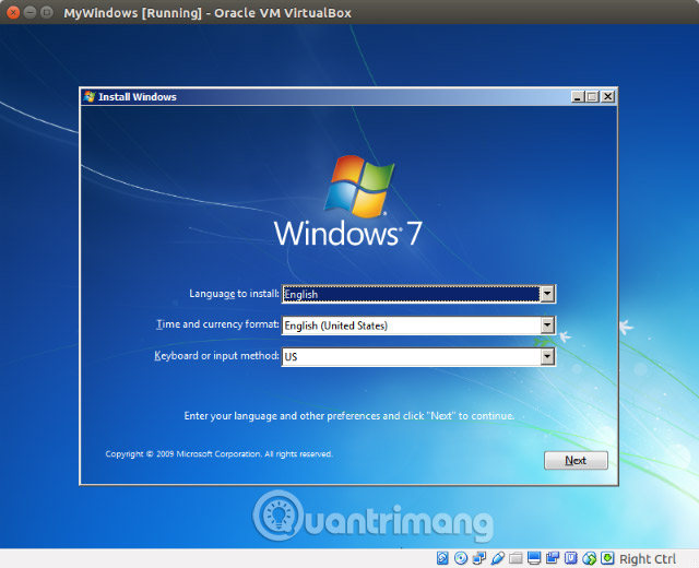 Load thiết lập Windows