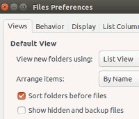 Thiết lập chế độ xem mặc định trong Files Manager