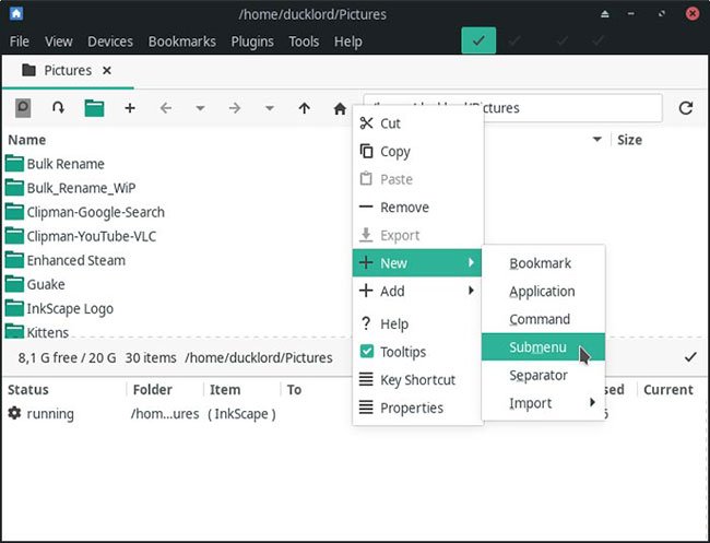 Chọn New > Submenu