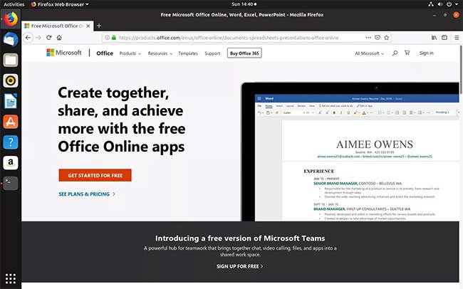 Trang Microsoft Office Online