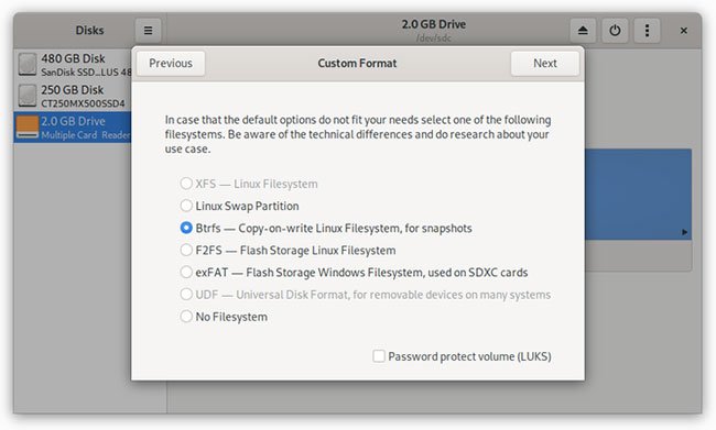 Btrfs là một hệ thống file mới hơn