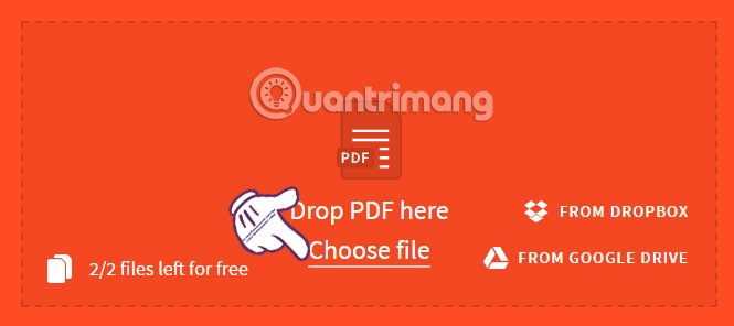 Chọn file PDF muốn nén trên Smallpdf