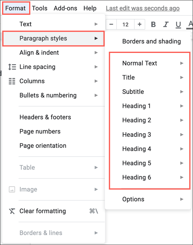 Paragraph Styles
