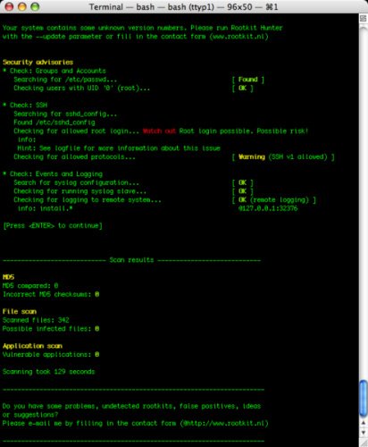 Phần mềm diệt virus Rootkit Hunter