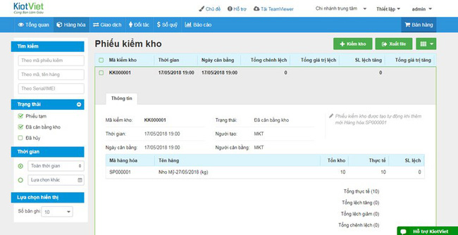 Top 14 phần mềm quản lý kho miễn phí và hiệu quả nhất hiện nay - Ảnh 6. Phần mềm quản lý kho KiotViet