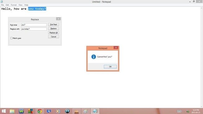 Phím tắt Notepad