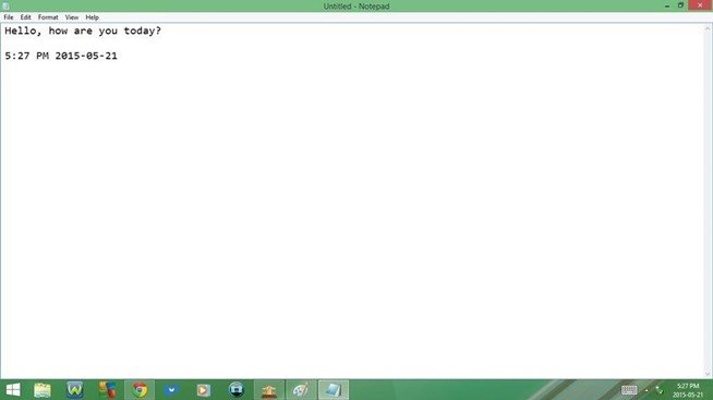 Phím tắt Notepad